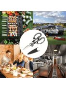 Multifunkcionális rozsdamentes acél konyhai olló - Baromfi olló dió- és üvegnyitóval - Alapvető ételkészítő eszköz csirke, kacsa és hal előkészítéséhez