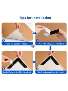 Csúszásgátló L alakú szőnyegtapasztó matricák padlóhoz