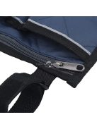 Kerekesszékes tároló táska cipzárral és állítható hevederekkel, Fekete színű, praktikus kiegészítő kerekesszékhez