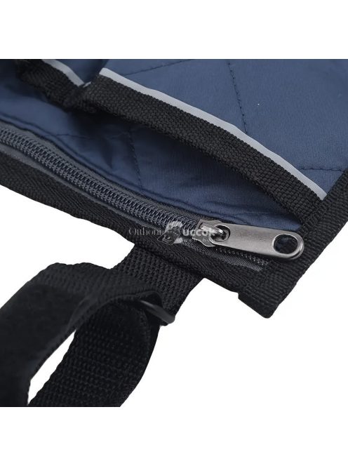 Kerekesszékes tároló táska cipzárral és állítható hevederekkel, Fekete színű, praktikus kiegészítő kerekesszékhez