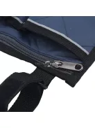 Kerekesszékes tároló táska cipzárral és állítható hevederekkel, Fekete színű, praktikus kiegészítő kerekesszékhez