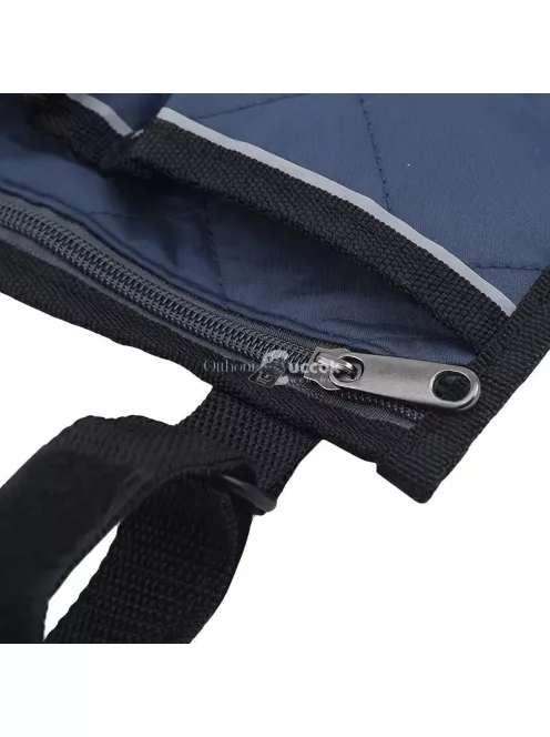 Kerekesszékes tároló táska cipzárral és állítható hevederekkel, Fekete színű, praktikus kiegészítő kerekesszékhez