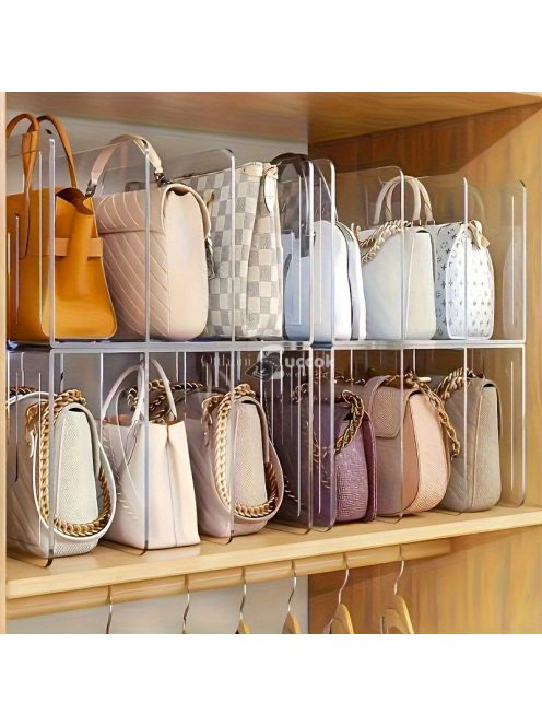 2db Átlátszó Műanyag 4-Rekeszes Táska Szervező Utazáshoz és Tároláshoz