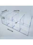 2db Átlátszó Műanyag 4-Rekeszes Táska Szervező Utazáshoz és Tároláshoz