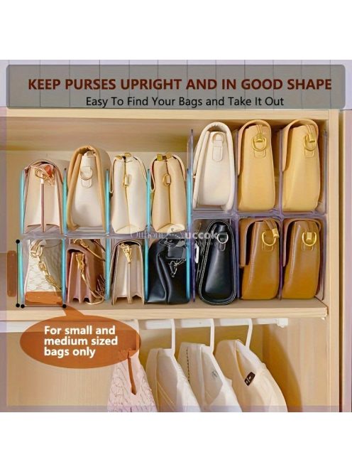 2db Átlátszó Műanyag 4-Rekeszes Táska Szervező Utazáshoz és Tároláshoz