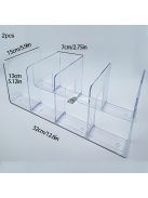 2db Átlátszó Műanyag 4-Rekeszes Táska Szervező Utazáshoz és Tároláshoz