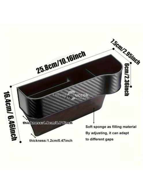 2db Prémium Fekete Autósülés Réskitöltő Pohártartóval Vezető és Utas Oldalra