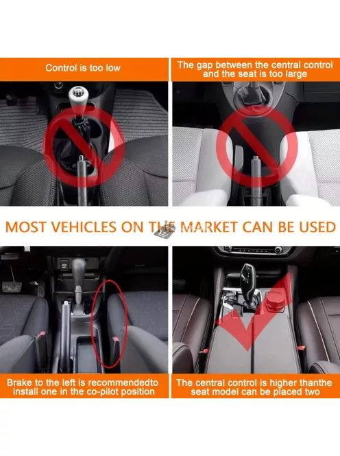 2db Prémium Fekete Autósülés Réskitöltő Pohártartóval Vezető és Utas Oldalra