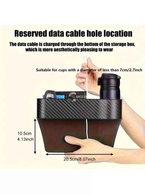 2db Prémium Fekete Autósülés Réskitöltő Pohártartóval Vezető és Utas Oldalra