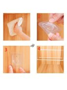 Teleszkópos zuhanyfüggő rúd tartó szett, 4 darabos készlet fürdőszobai kiegészítőként