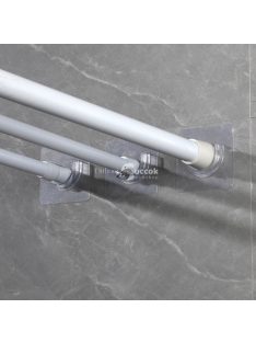   Teleszkópos zuhanyfüggő rúd tartó szett, 4 darabos készlet fürdőszobai kiegészítőként