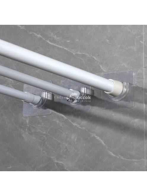 Teleszkópos zuhanyfüggő rúd tartó szett, 4 darabos készlet fürdőszobai kiegészítőként