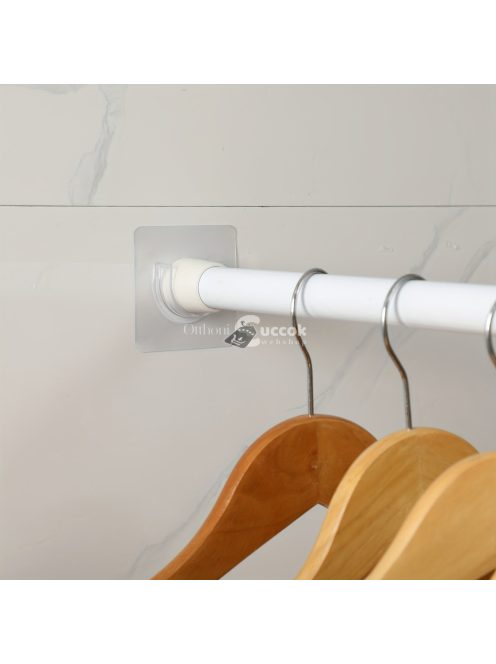 Teleszkópos zuhanyfüggő rúd tartó szett, 4 darabos készlet fürdőszobai kiegészítőként