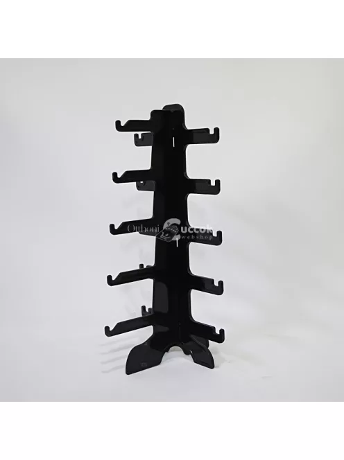 Stílusos fehér szemüvegtartó állvány többféle szemüveg tárolására