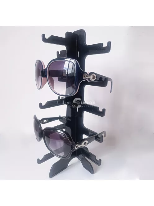 Stílusos fehér szemüvegtartó állvány többféle szemüveg tárolására