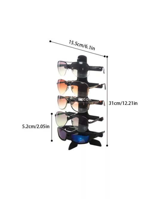 Stílusos fehér szemüvegtartó állvány többféle szemüveg tárolására