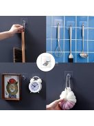 10 darabos bohém stílusú műanyag fali akasztó szett dekoratív tároláshoz