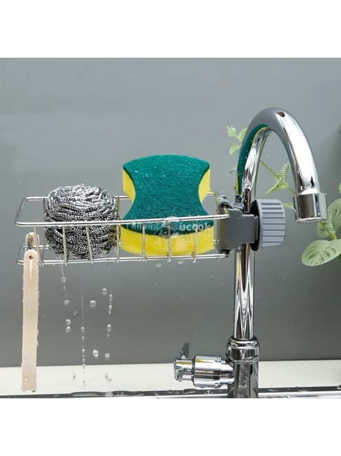 Rozsdamentes acél konyhai csaptelep szivacstartó - tartós és praktikus tároló megoldás
