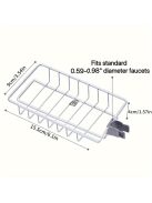 Rozsdamentes acél konyhai csaptelep szivacstartó - tartós és praktikus tároló megoldás