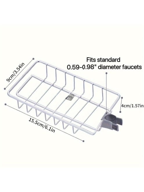 Rozsdamentes acél konyhai csaptelep szivacstartó - tartós és praktikus tároló megoldás