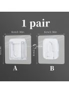 20 darabos kétoldalas öntapadós fali akasztó készlet könnyű tárgyak rögzítéséhez