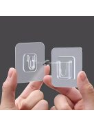 20 darabos kétoldalas öntapadós fali akasztó készlet könnyű tárgyak rögzítéséhez