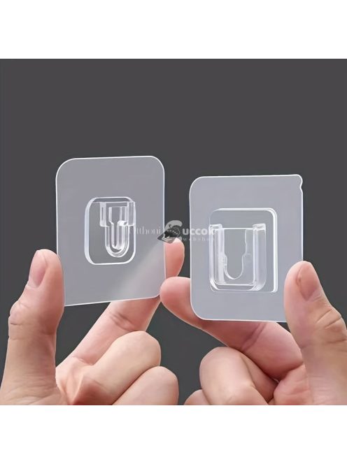 20 darabos kétoldalas öntapadós fali akasztó készlet könnyű tárgyak rögzítéséhez