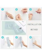 20 darabos kétoldalas öntapadós fali akasztó készlet könnyű tárgyak rögzítéséhez