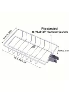 Rozsdamentes acél konyhai csaptelep szivacstartó - Praktikus tároló megoldás a mosogatóhoz