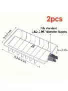 Rozsdamentes acél konyhai csaptelep szivacstartó - Praktikus tároló megoldás a mosogatóhoz