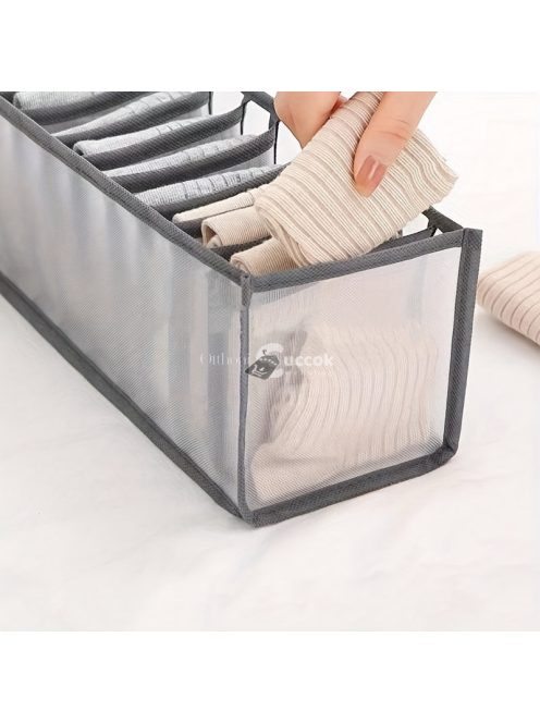 11 rekeszes fehérnemű rendező és tároló, fehér színben