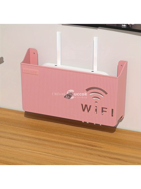 Falra szerelhető router és set top box tároló doboz fehér színben, rendezett kábelezéshez és helytakarékos megoldáshoz