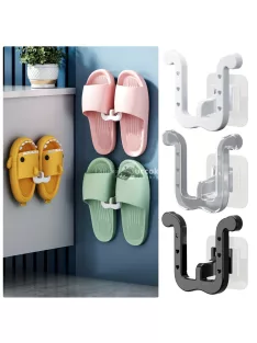  Falra szerelhető fehér papucstartó tároló, három rekesszel