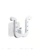 Falra szerelhető fehér papucstartó tároló, három rekesszel