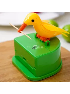   Aranyos madár alakú fogpiszkáló adagoló konyhai asztali dekorációhoz