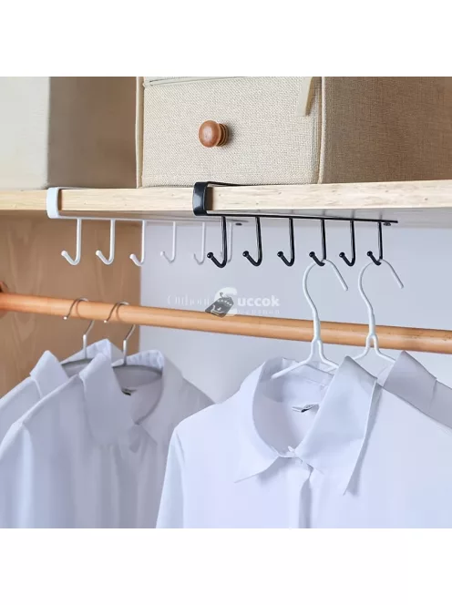 Fehér színű, fém konyhai akasztó - praktikus tárolás és szervezés konyhában