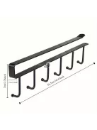 Fehér színű, fém konyhai akasztó - praktikus tárolás és szervezés konyhában