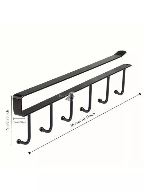 Fehér színű, fém konyhai akasztó - praktikus tárolás és szervezés konyhában