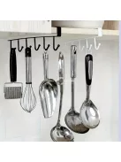 Fehér színű, fém konyhai akasztó - praktikus tárolás és szervezés konyhában