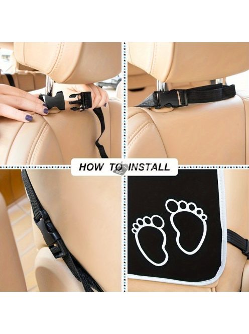 Autó első ülés háttámláját védő huzat - tartós és könnyen tisztítható autós ülésvédő kiegészítő