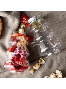 Karácsonyfa Alakú Cukorka és Snack Tároló Tégely Ünnepi Dekorációs Kellék