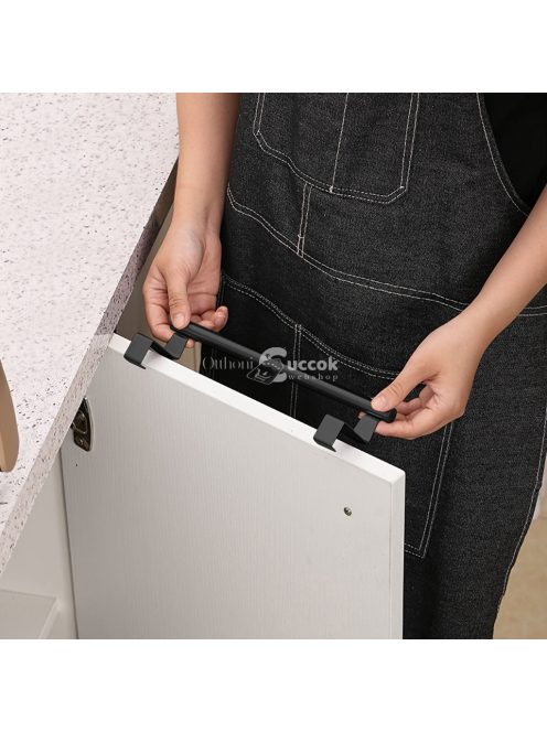 Rozsdamentes acél törülközőtartó, fürdőszobaajtóra akasztható praktikus tároló megoldás