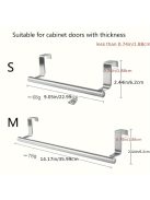 Rozsdamentes acél törülközőtartó, fürdőszobaajtóra akasztható praktikus tároló megoldás