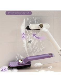   Multifunkciós 360°-ban forgatható tisztítókefe kemény sörtékkel padló- és csempefelületekhez