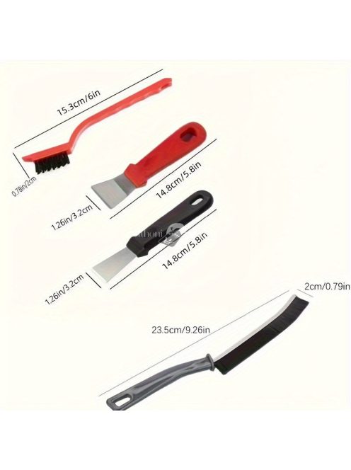 6 részes konyhai tisztítókészlet – Fém és műanyag kaparó és kefe szett, hatékony edény- és felülettisztításhoz