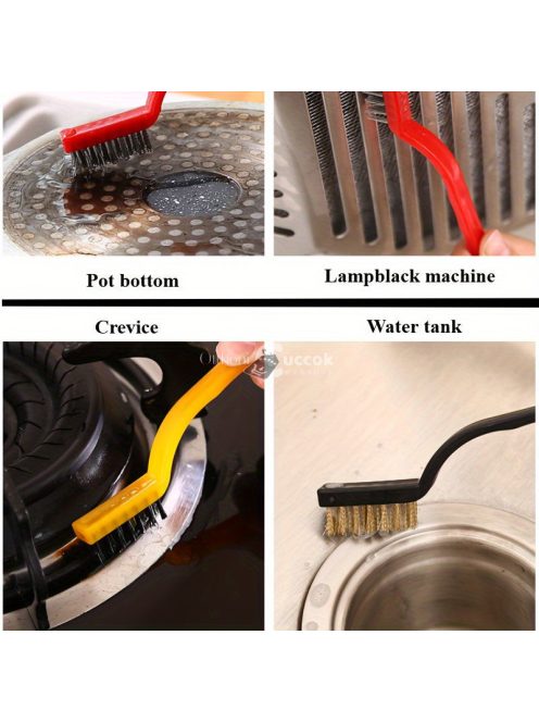 6 részes konyhai tisztítókészlet – Fém és műanyag kaparó és kefe szett, hatékony edény- és felülettisztításhoz