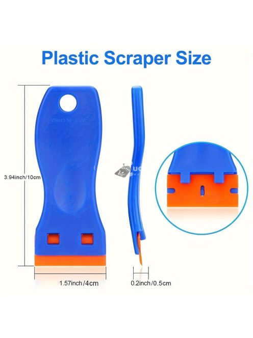 Műanyag Borotvapenge-kaparók Készlet 10 Pengével - Festék- és Ragasztóeltávolító Kaparó Eszköz