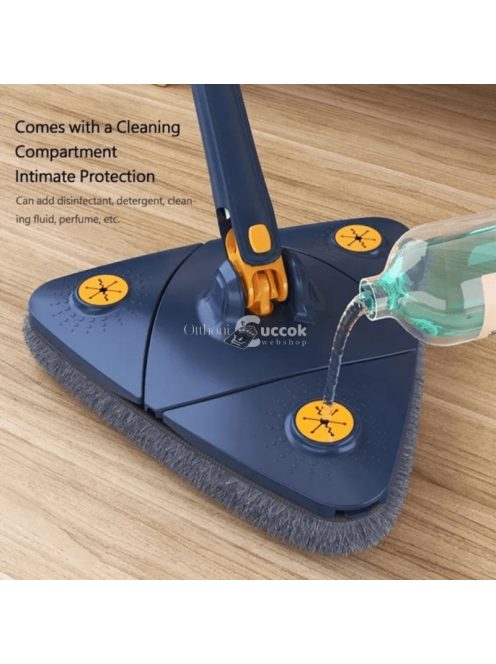 360°-ban forgatható háromszög alakú felmosó padló tisztításhoz