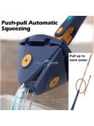 360°-ban forgatható háromszög alakú felmosó padló tisztításhoz