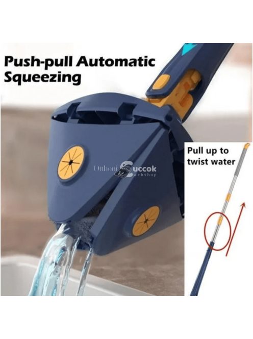 360°-ban forgatható háromszög alakú felmosó padló tisztításhoz